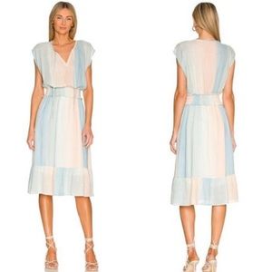 Rails Ashlyn Linen Blend Midi Dress in Sunset Gradient